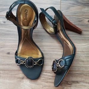 Carlos Santana || Jeweled Ankle Strap Heels.